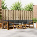 vidaXL Ensemble de canapés d'extérieur 8 Pièces Naturel et Anthracite