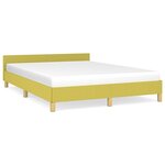 vidaXL Cadre de lit sans matelas vert 140x200 cm tissu