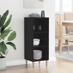 vidaXL Buffet Chêne noir 34 5 x 32 5 x 90 cm Bois d'ingénierie