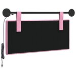 vidaXL Tête de lit suspendue Avec lumière LED Rose Tissu