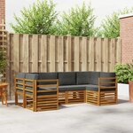 vidaXL Ensemble de canapé d'angle 6 Pièces Naturel et Anthracite