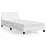 vidaXL Cadre de lit sans matelas blanc 100x200 cm similicuir