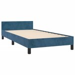 vidaXL Cadre de lit sans matelas bleu foncé 80x200 cm velours