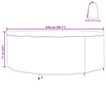 vidaXL Housse pour mobilier d'extérieur 244 x 244 x 71 cm