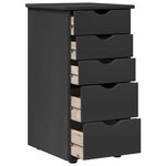 vidaXL Armoire Gris 34 x 39 x 61 5 cm Bois de Pin Massif
