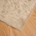 vidaXL Tapis en fausse Tafalla Beige 100 x 200 cm Polyester