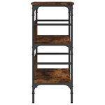 vidaXL Table console chêne fumé 75x32x75 cm bois d'ingénierie