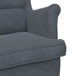 vidaXL Fauteuil Gris foncé 71 x 92 x 91 cm Velours