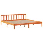 vidaXL Lit bibliothèque sans matelas cire marron 180x200 cm pin massif