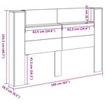 vidaXL Cabinet de Tête de Lit avec LED Chêne Fumé Bois d'ingénierie