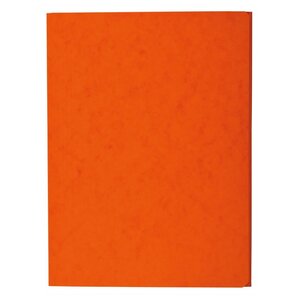 Chemise Carte Lustée à rabats format 24 x 32 cm sans élastique Orange COUTAL