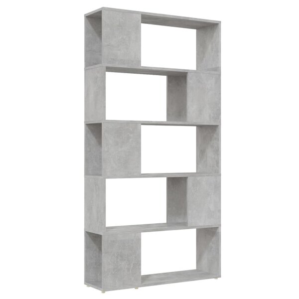 vidaXL Bibliothèque de séparation Gris béton 80x24x155 cm