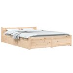 vidaXL Cadre de lit sans matelas avec tiroirs 140x200 cm