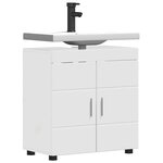 vidaXL Ensemble d'armoire de salle de bain TULUM Blanc brillant