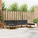vidaXL Ensemble de canapés d'extérieur 6 Pièces Blanc et anthracite