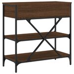 vidaXL Table console chêne marron 75x34 5x75 cm bois d'ingénierie