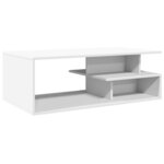 vidaXL Table basse blanc 102x55x35 cm bois d'ingénierie