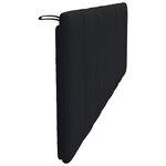 vidaXL Coussin de tête de lit noir 160 cm tissu