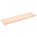vidaXL Étagère murale 180x50x(2-4) cm bois de chêne massif non traité