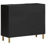 vidaXL Buffet noir 90x33x75 cm bois d'ingénierie