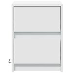 vidaXL Armoire de chevet avec lumières LED blanc bois d'ingénierie