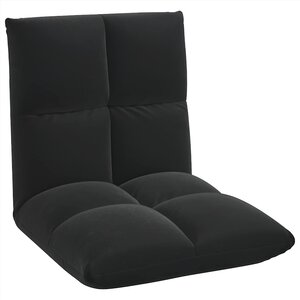 vidaXL Fauteuil de sol ajustable Noir Velours
