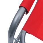 vidaXL Chaises de metteur en scène 2 Pièces Acier Rouge