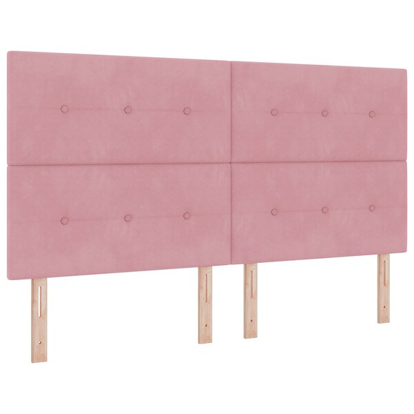 Tête de lit LED vidaXL Rose 90 cm Velours