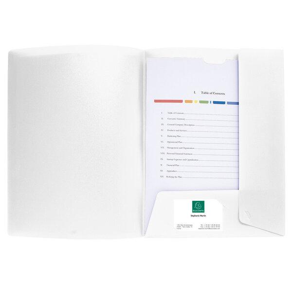 Chemise personnalisable Kreacover PP A4 blanc EXACOMPTA