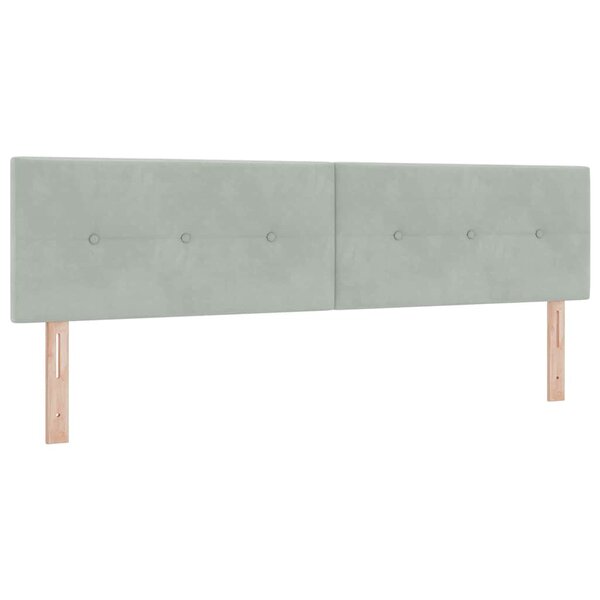 vidaXL Tête de lit Gris clair 180 cm Velours
