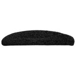 vidaXL Tapis d'escalier 30 pièces 56 x 17 x 3 cm Noir Demi-rond