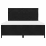 vidaXL Lit à ressort LED avec matelas Noir 180 x 200 cm tissu