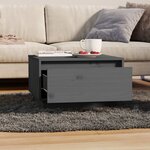 Vidaxl table basse gris 55x56x32 cm bois massif de pin