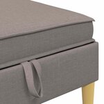 vidaXL Canapé modulaire avec rangement 5 Pièces Taupe Tissu