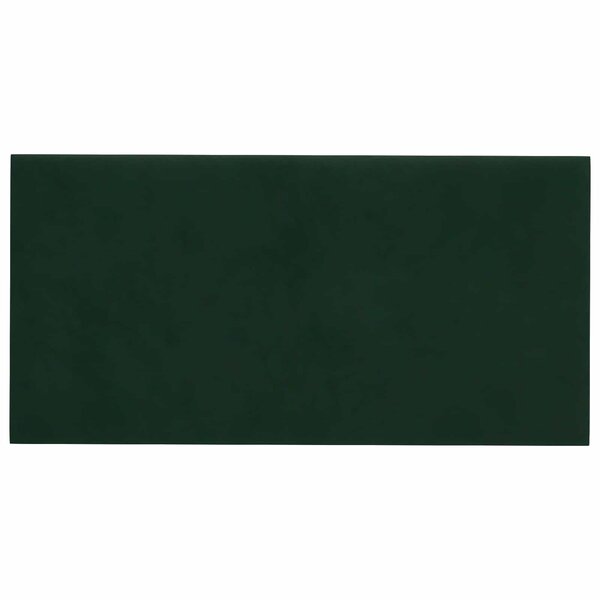 vidaXL Tête de lit murale 12 pc Vert foncé Velours
