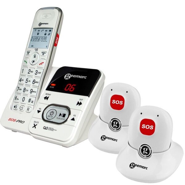 Amplidect 295 sos pro téléphone senior sans fil  avec pendentif additionnel