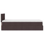 vidaXL Lit ottoman avec matelas marron foncé 90x200 cm tissu