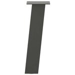 vidaXL Pieds de table basse 4 pièces Anthracite 42 cm Acier