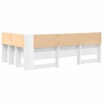 vidaXL Tête de lit de rangement Blanc 120 cm Bois d'ingénierie