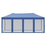 vidaXL Tente de réception pliable avec parois Bleu 3x6 m