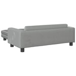 vidaXL Canapé avec repose-pied pour enfants gris clair 100x50x30 cm