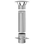 vidaXL Extension de Conduit Argent 35 x 35 x 82 cm Acier inoxydable