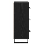 vidaXL Buffet Chêne noir 34 5 x 34 x 90 cm Bois d'ingénierie et fer