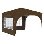 vidaXL Tente de fête pop-up 290 x 290 x 245 cm Taupe