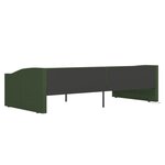 vidaXL Lit avec éclairage USB Vert foncé Tissu 90x200 cm