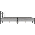 vidaXL Cadre de lit sonoma gris 160x200 cm bois d'ingénierie et métal