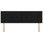 tête de lit vidaXL en tissu noir rembourrée avec boutons 140 cm