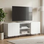 vidaXL Meuble TV Blanc 150 x 31 x 52 cm Bois d'ingénierie