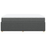 vidaXL Sommier à lattes de lit avec matelas Gris foncé 140x200cm Tissu