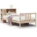 vidaXL Lit bibliothèque sans matelas 90x190 cm bois de pin massif